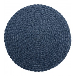 Lugar Americano 38cm Leaf Azul Escuro